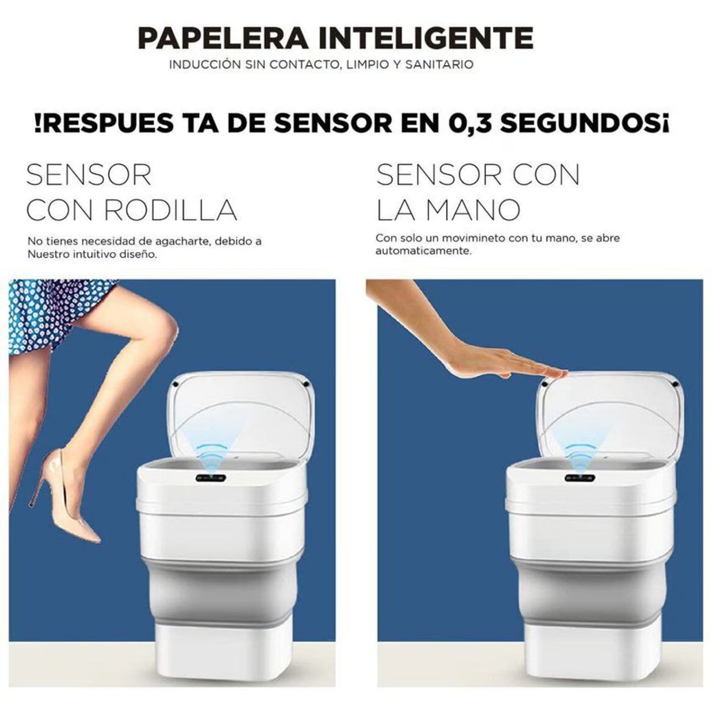 Zafacon De Basura inteligente + 2 pares de Pilas